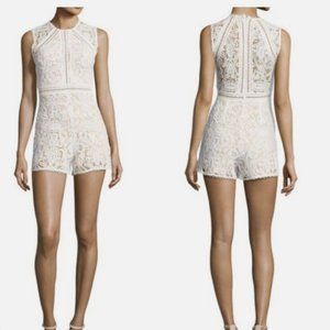 Alexis White Makenna Lace Romper Size XS